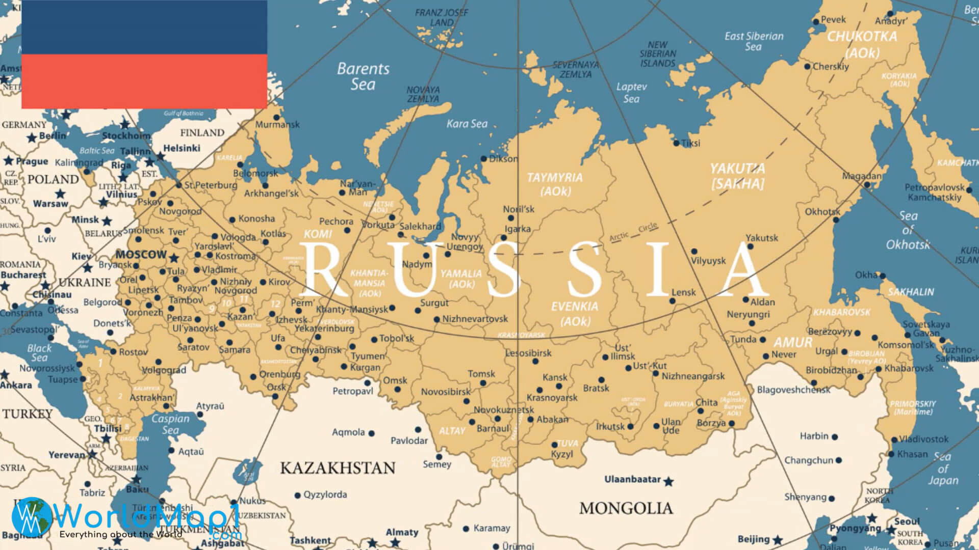 Rusya ve Doğu Asya Haritası
